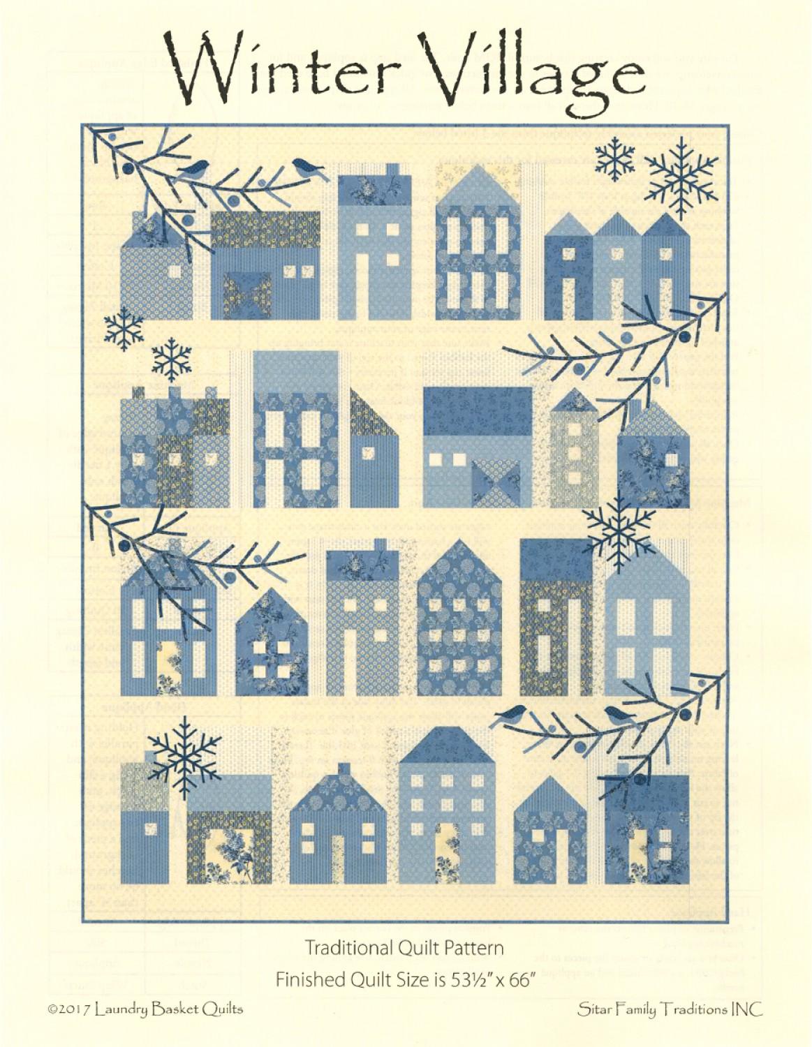 Winter Village Fabric Kit - Blue Sky