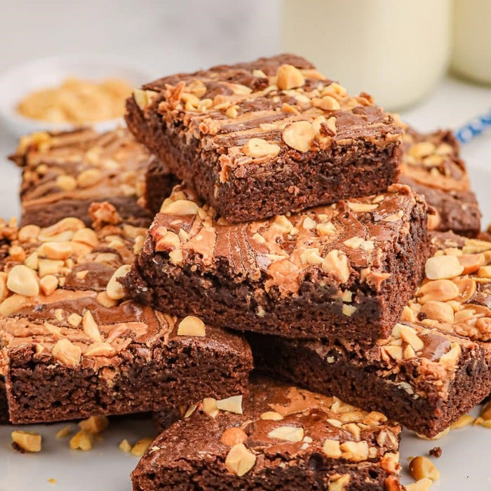 Peanut Butter Brownies with Box Mix