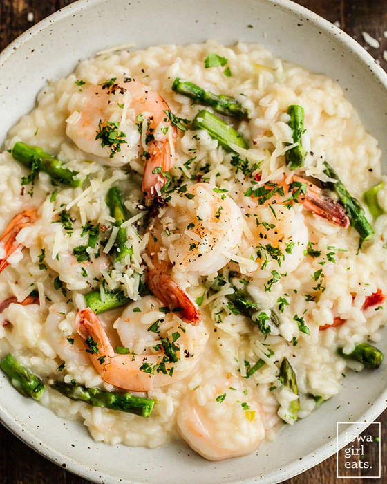 Shrimp and Asparagus Risotto