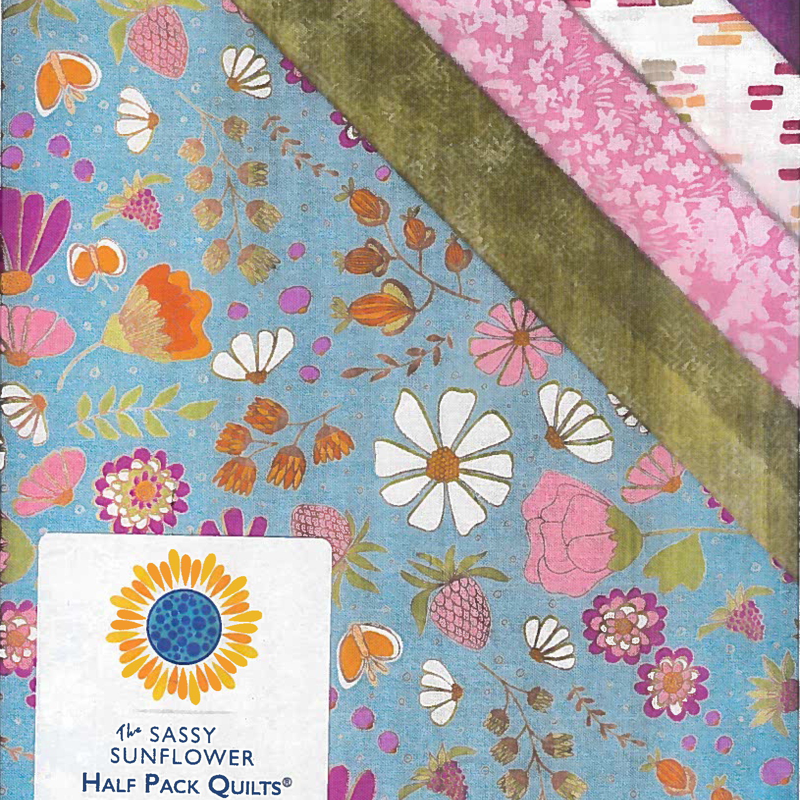 Sassy Half-Pack Fabric Kit - Flourish Blue Andover