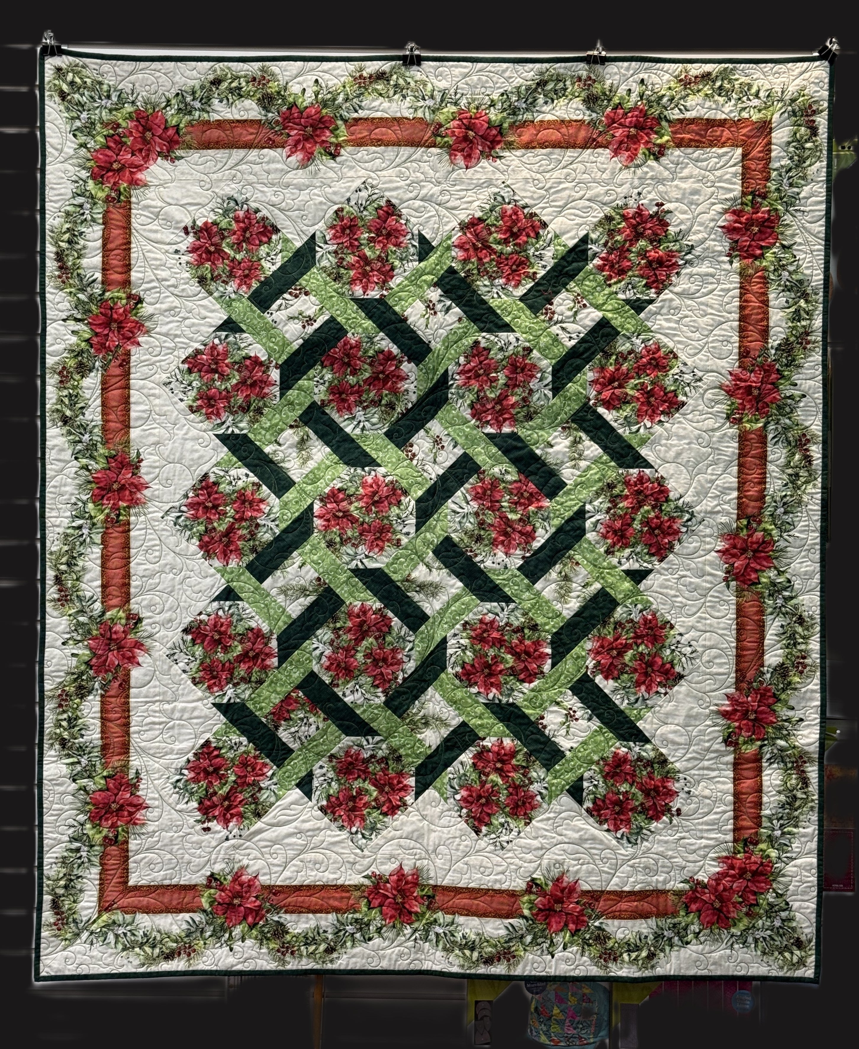 Christmas Pointsettia - 56"X65"