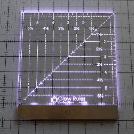 Glow Ruler - 6" Square Left Ha