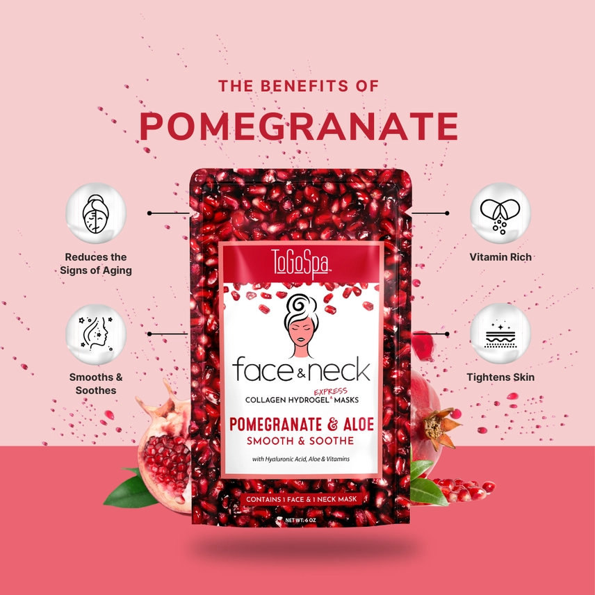 Pomegranate & Aloe Face and Neck - Collagen Hydrogel Express Mask