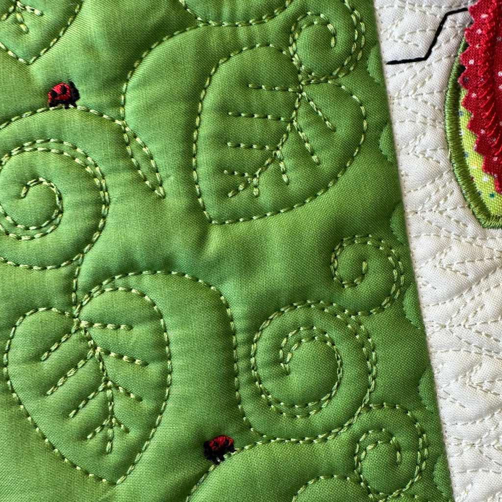 Hoopsisters:  Lady Bug May Wall Hanging