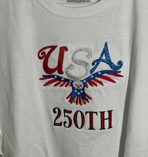 Machine Embroidery Club:  Mylar Embroidery on a T-Shirt