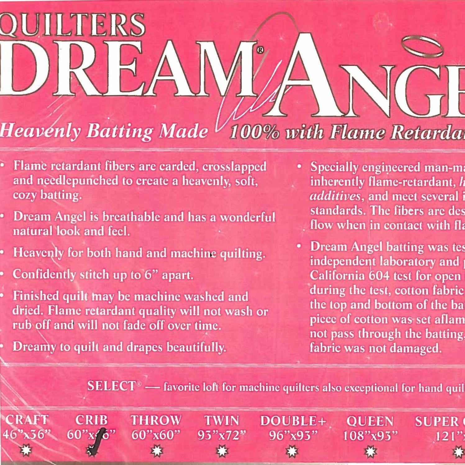 Quilters Dream Batting - Dream Angel