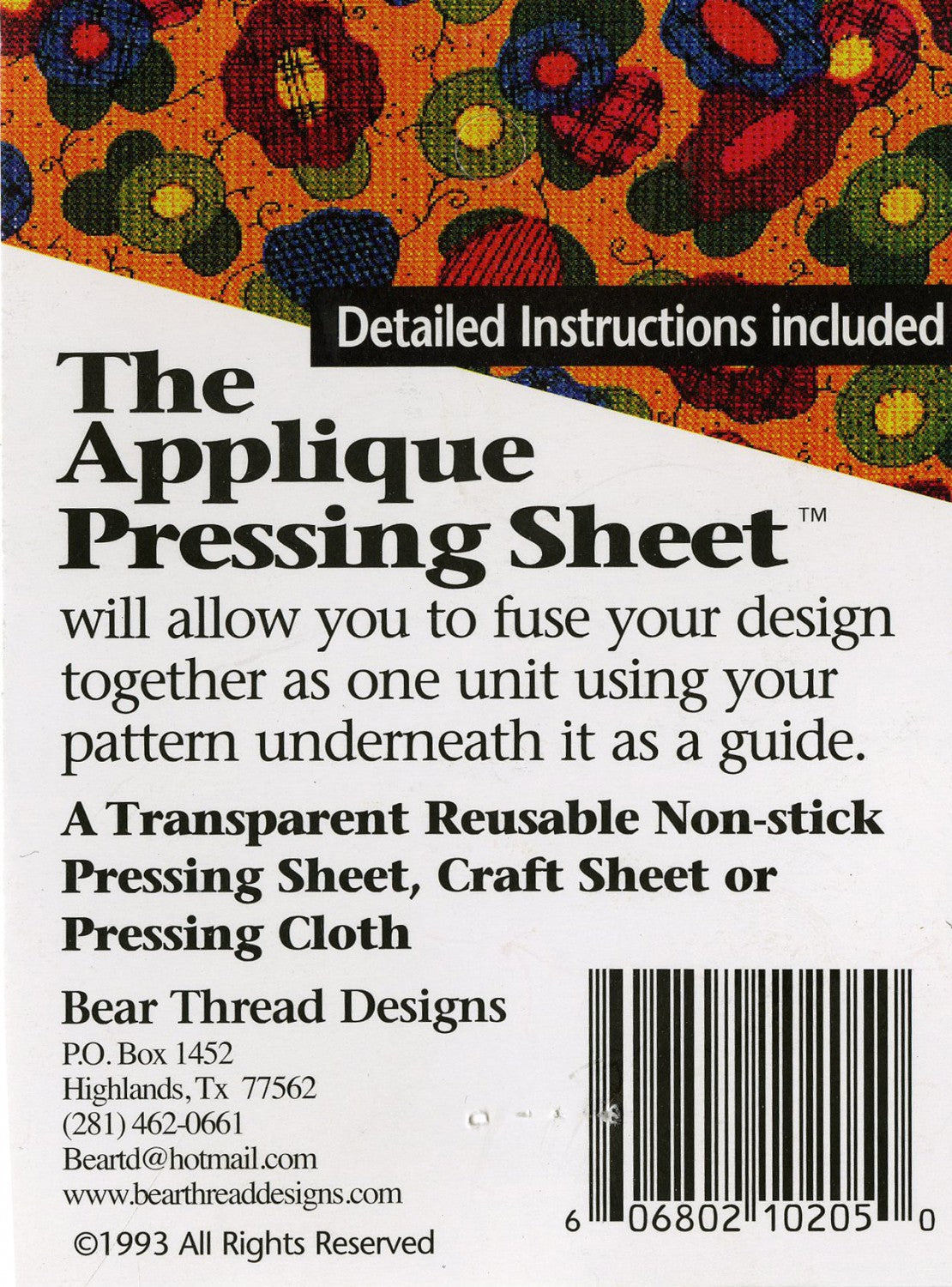 Applique Pressing Sheet