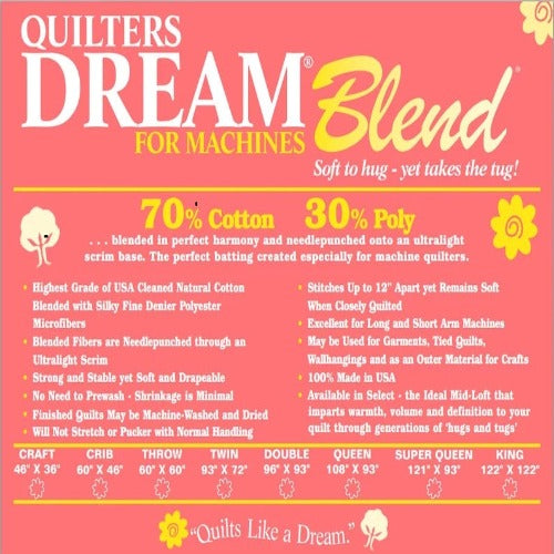 Quilters Dream Batting - Dream Blend